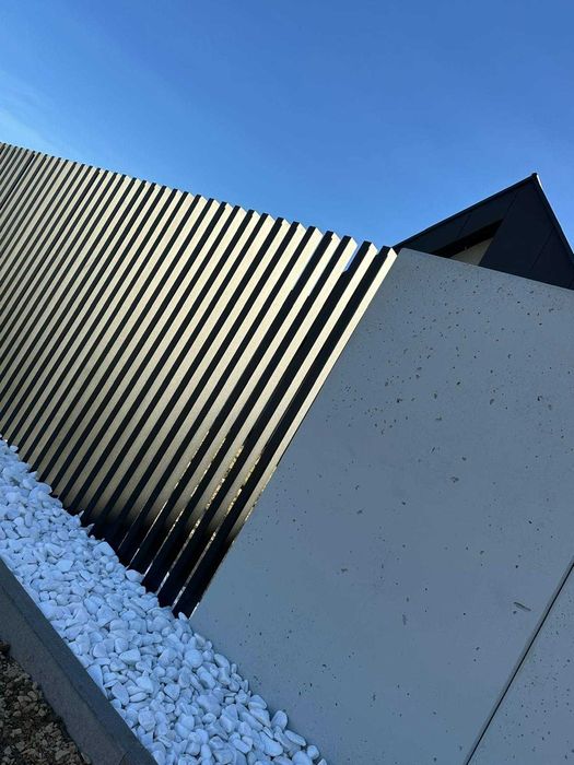 BETON architektoniczny Nowoczesny mur ogrodzeniowy L-ka betonowa