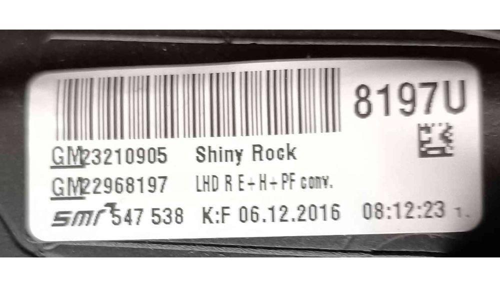 Espelho Retrovisor Direito 23210905 - OPEL INSIGNIA A