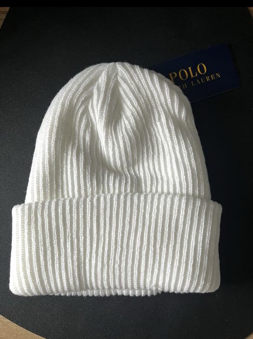 Czapka zimowa Polo Ralph Lauren biała