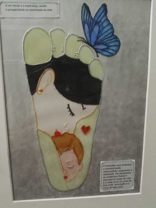 Quadro, pintura em vitral.