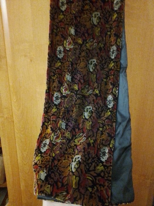 Велюровий в принт шарф  24*150