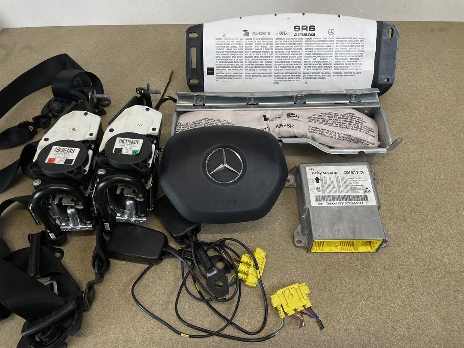 Poduszki powietrzne Mercedes C klasa W204 lift zestaw airbag