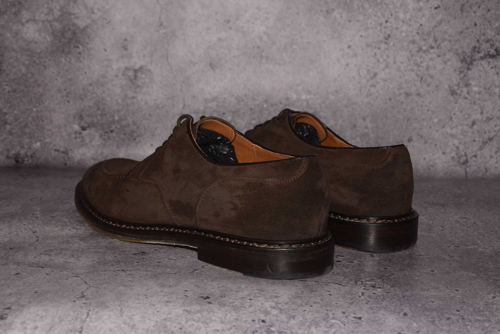 Doucal's Brogues Suede (Мужские Премиальные Броги Туфли Дерби Santoni