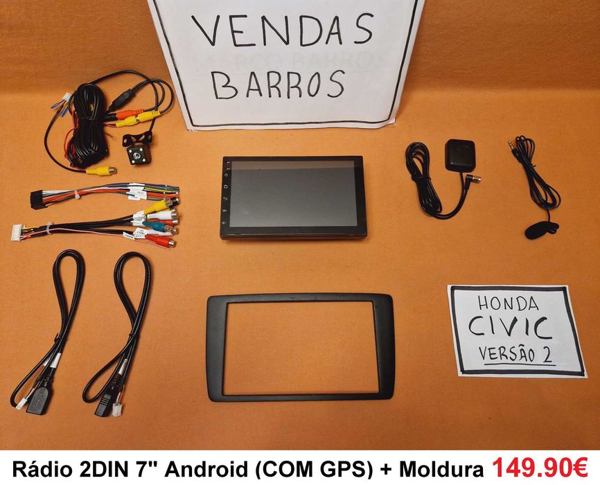Rádio 2DIN Honda CIVIC MK7 • (2001 a 2006) • Android EU ES EP EM IMA