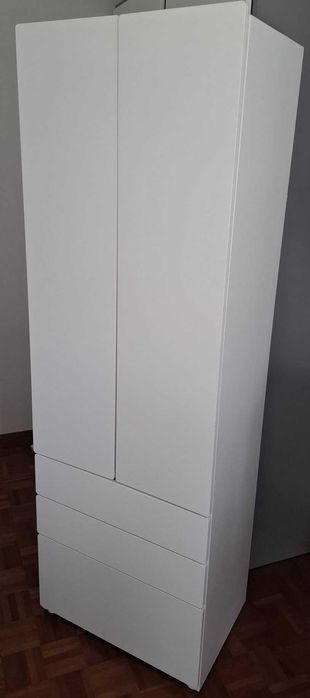 Roupeiro, branco branco/com 3 gavetas, 60x57x181 cm