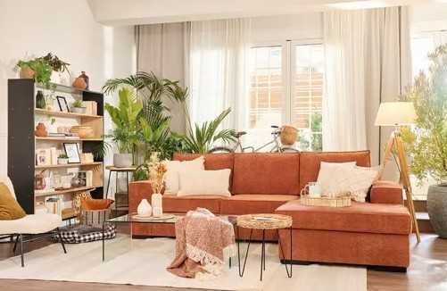 Sofá chaise longue com cama Azzuro, 4 lugares, como novo