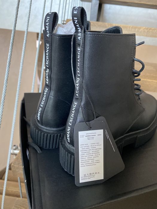 Шкіряні чоботи черевики Armani Exchange