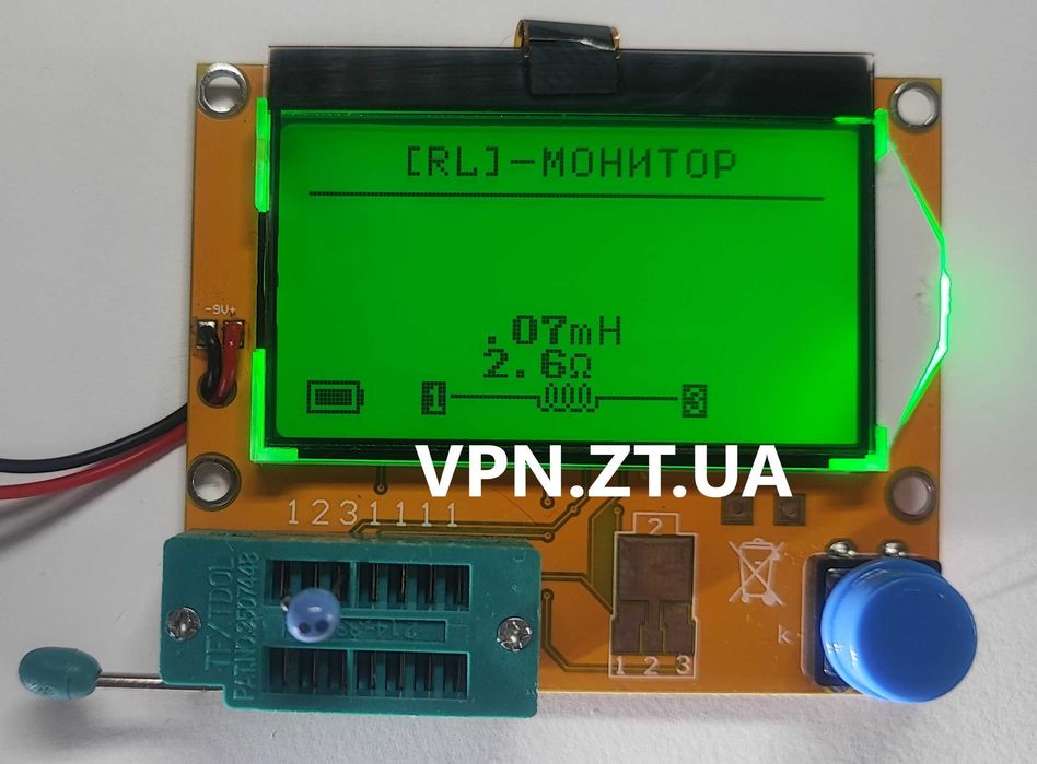 LCR-T4 ОРИГІНАЛ УКР РОС прошивка 1.13 rev.900 тестер ESR T4 Atmega328р