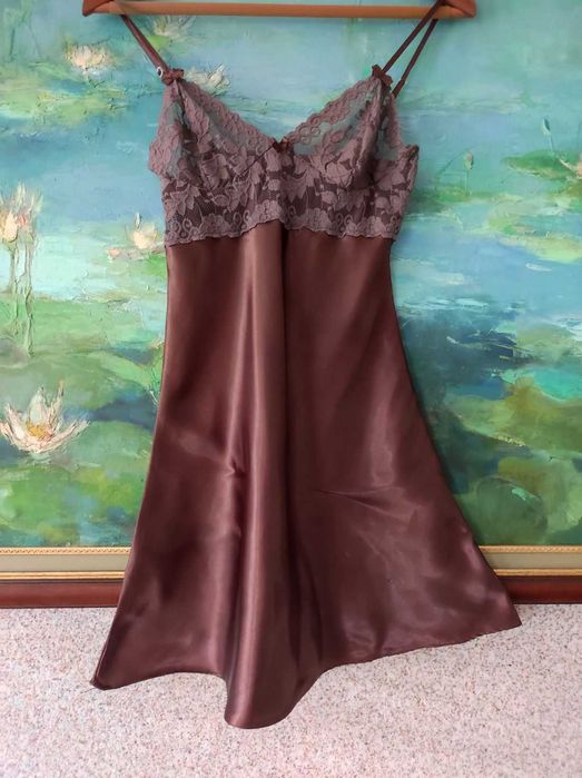 halka piżama koszulka nocna koszula sexy koronkowa satynowa