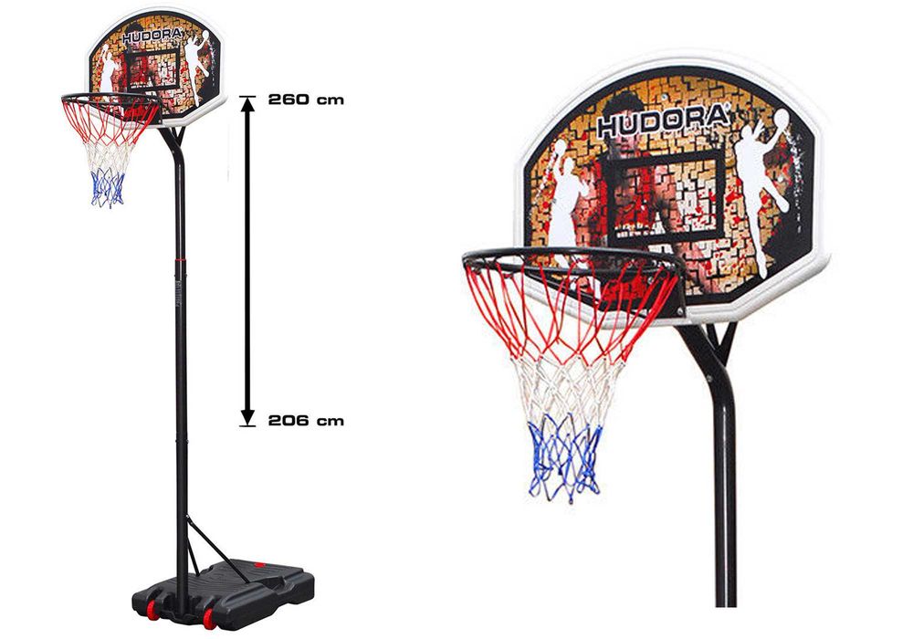 CHICAGO kosz mobilny zestaw do koszykówki Hudora regulowana obręcz