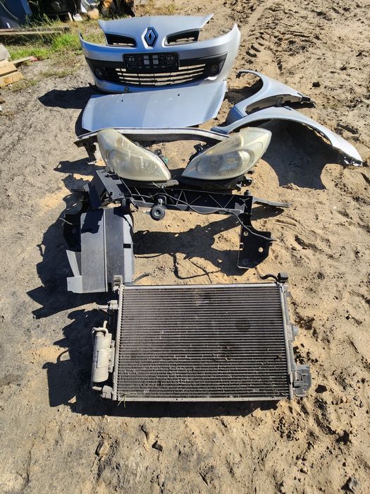 Maska zderzak błotniki lampy kompletny przod renault clio 3 III