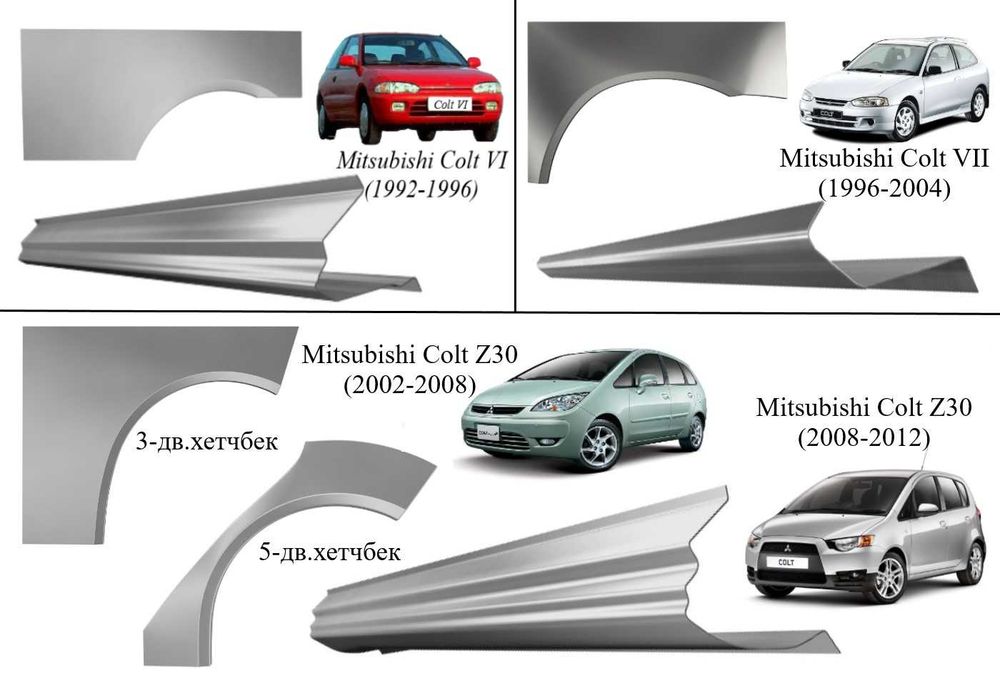 Пороги Mitsubishi (1990р. - т.ч.)