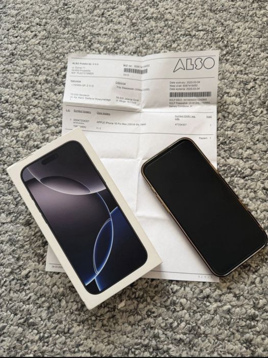  Iphone 16 Pro Max 256 Black Titanum Gwar Stan Idealny Gratis