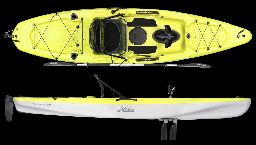 Nowy kajak hobie passport 12.0 z napęd mirage drive płetwy ryby, FV GW