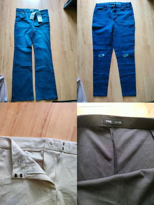 Ubrania damskie spodnie bluzki w rozmiarze L-XL
