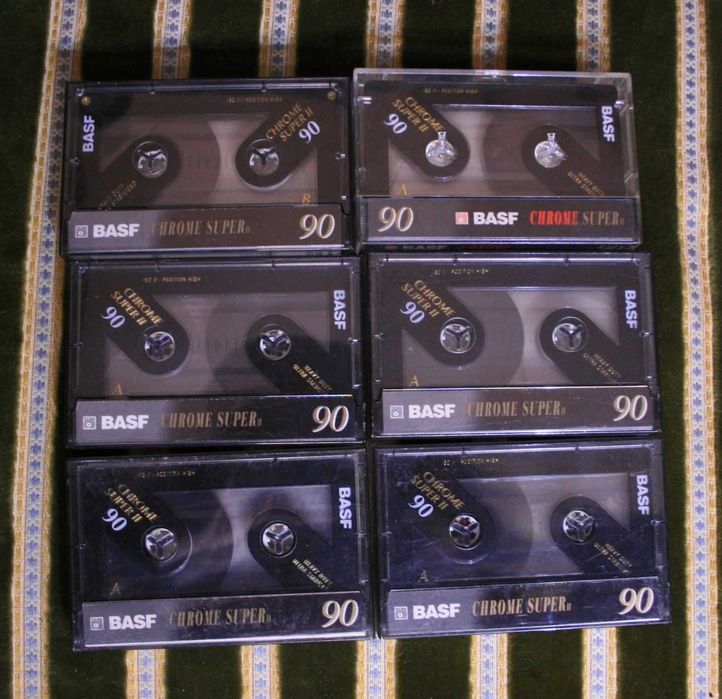 6 x Kaseta Basf Chrome Super II Heavy Duty