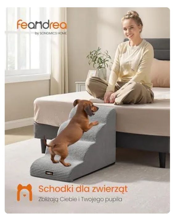 Feandrea 4 stopniowe schody dla psa/ kota