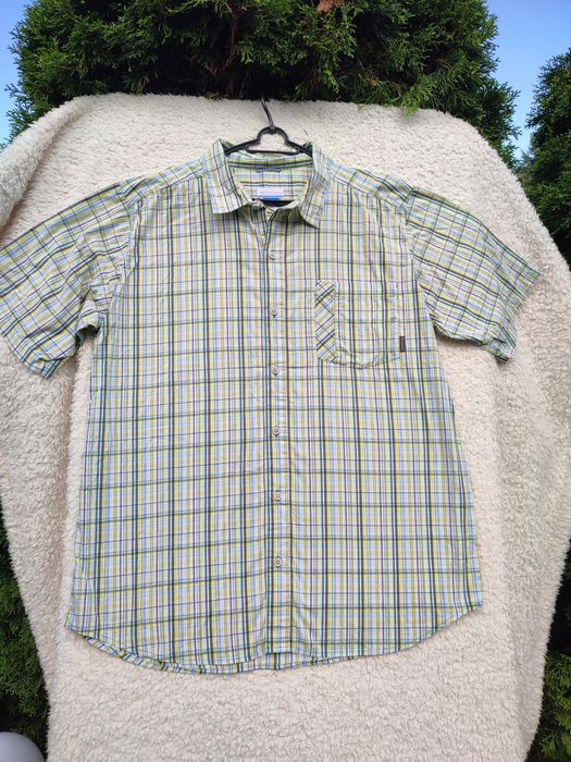 Koszula męska Columbia XXL krótki rękaw bawełniana XXL w kratę