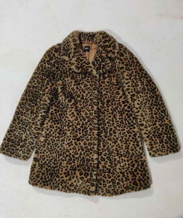 Шуба леопард екохутро