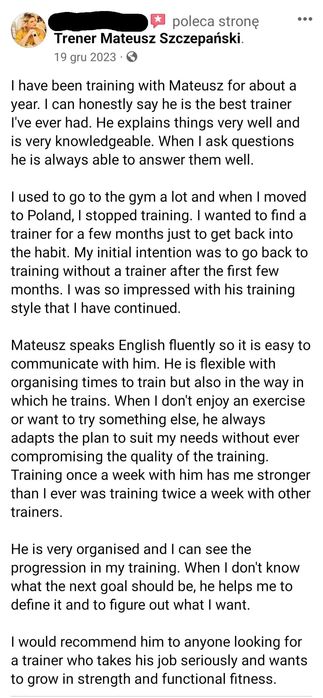 PL/ENG Trener Personalny MOKOTÓW Personal Trainer