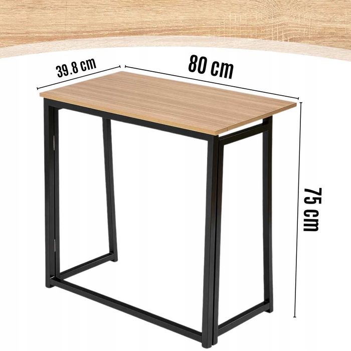 biurko do pokoju składane brązowe nowoczesne komputerowe uniwersalne