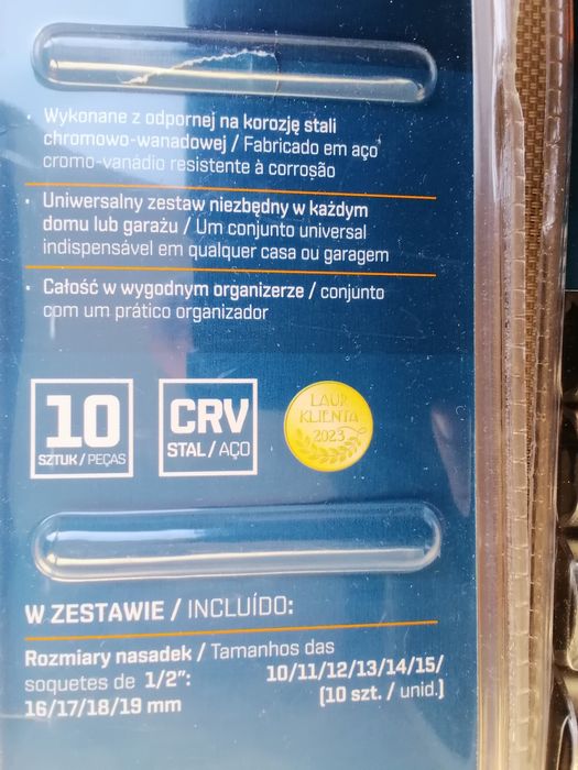 Zestaw nasadek wielokątnych i głębokich 15szt Nowe