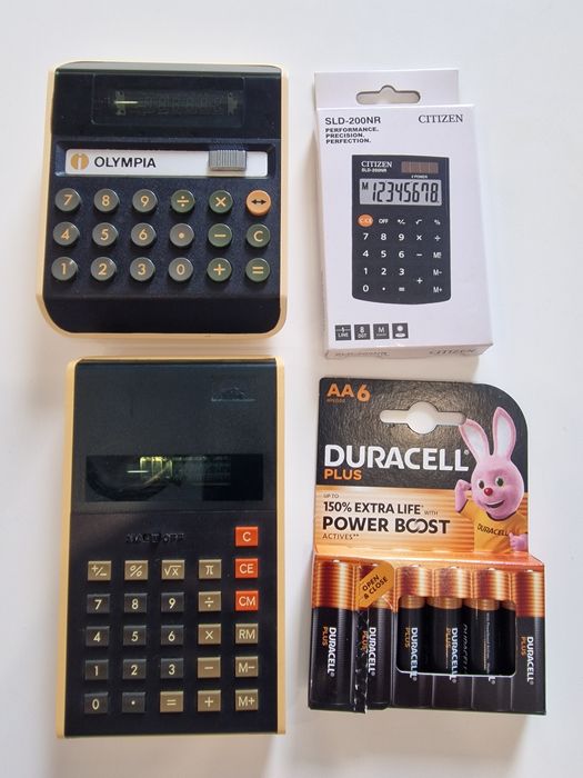 Calculadoras electrónicas antigas+acessórios