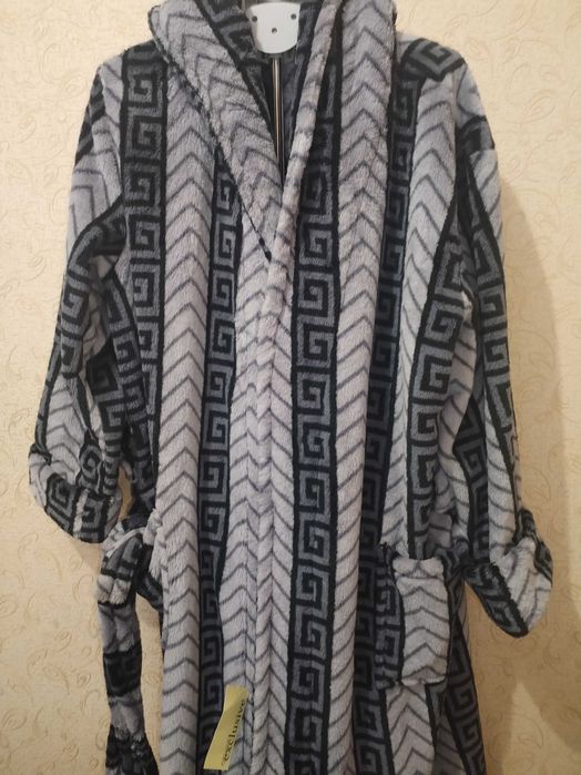 Мужской махровий халат батал