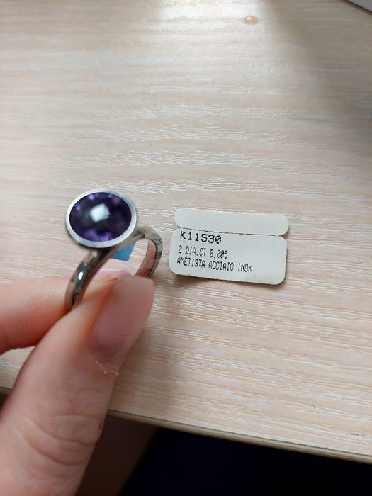 Кольцо с аметистом и бриллиантом  Bliss