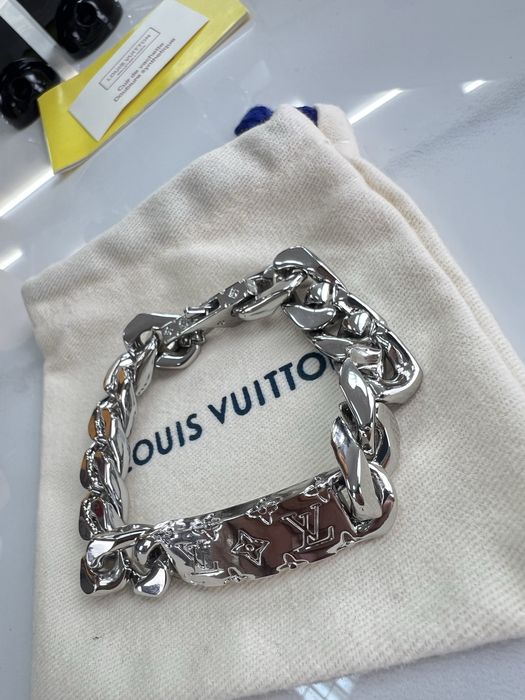 Браслет LOUIS VUITTON monogram logo Silver Color