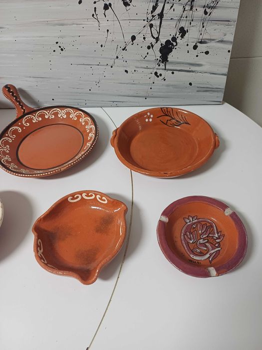 Conjunto de louça de barro tradicional Português 7 unidades