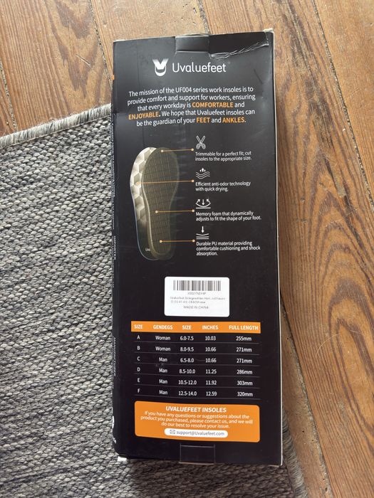 Palmilhas Uvaluefeet Work Comfort – Memory Foam – Novas