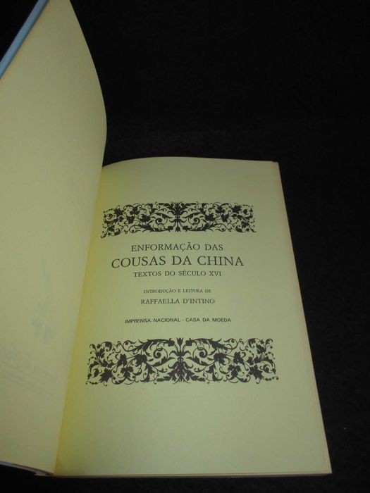 Livro Enformação das cousas da China Raffaella D'Intino INCM