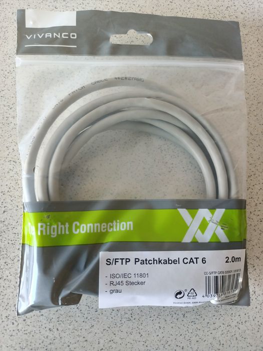 Patchkabel, kabel sieciowy Cat6