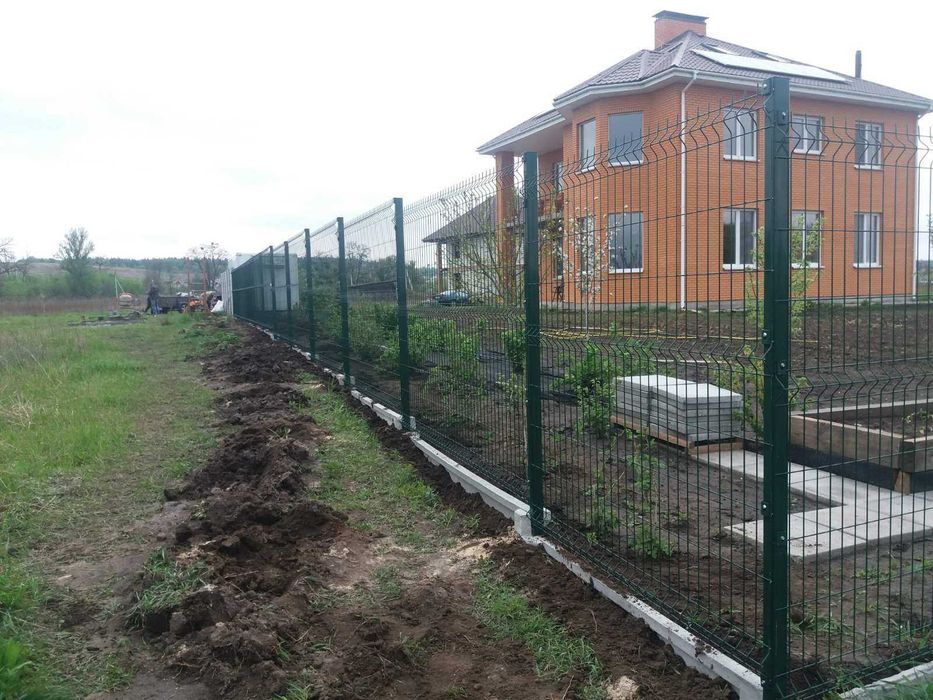 Забор из Сварной Сетки 3d с ппл секционный забор. Секции .забор секци
