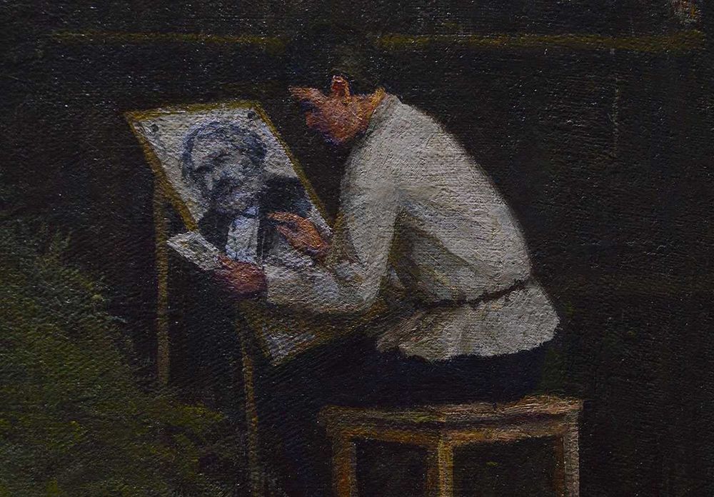Пластов Аркадий (1893-1972). "1907 год" (Маркс). холст масло. 80*68 см