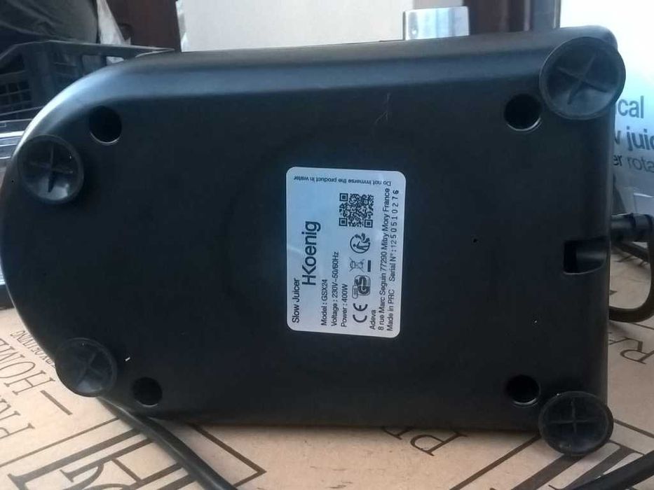 Jak NOWA Wyciskarka wolnoobrot Sok/Sorbet/Przecier H.KOENIG GSX24 400W