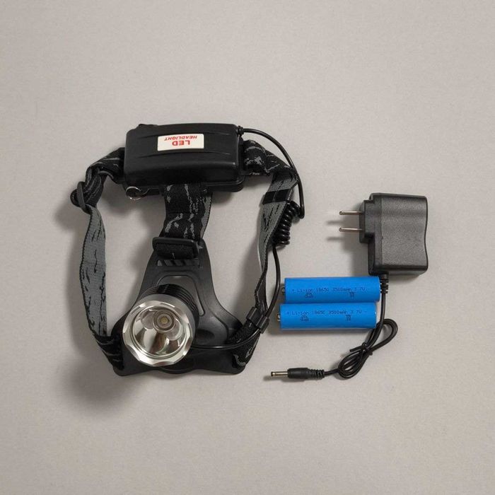 Якісний налобный фонарь LED Headlight зі зумом акумуляторний + 2 АКБ
