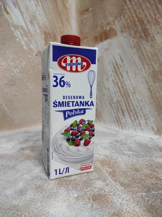 Сливки натуральные Mlekovita 36% млековита сметанка