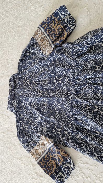 Vestido estampado manga curta, tamanho M