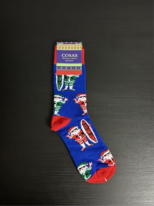 Skarpety meskie dlugie wysokie happy socks skate christmas swiateczne