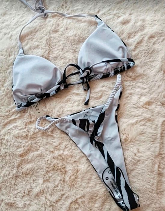 Nowy strój kąpielowy bikini, dwuczęściowy zebra