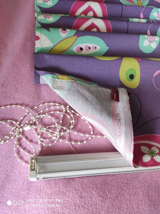 Roleta rzymska Dekoria roz 130cm X 170cm motylki pokój dziecięcy