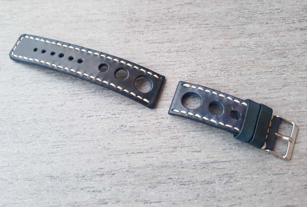 Skórzany pasek typu rally postarzany