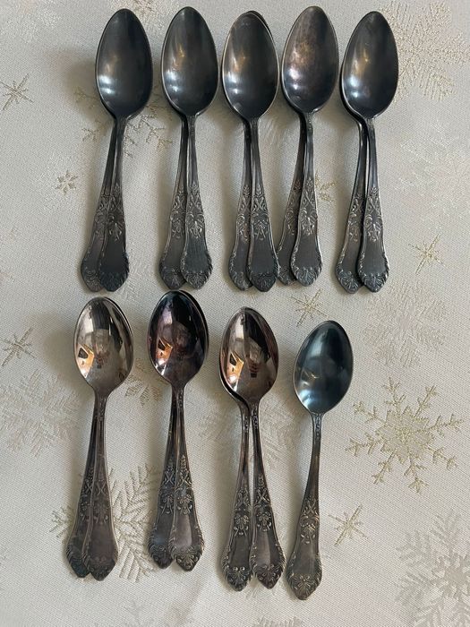 Hefra Zestaw sztućców posrebrzanych romańskich