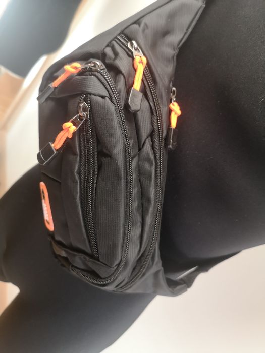 Saszetka nerka męska, biodrówka czarna