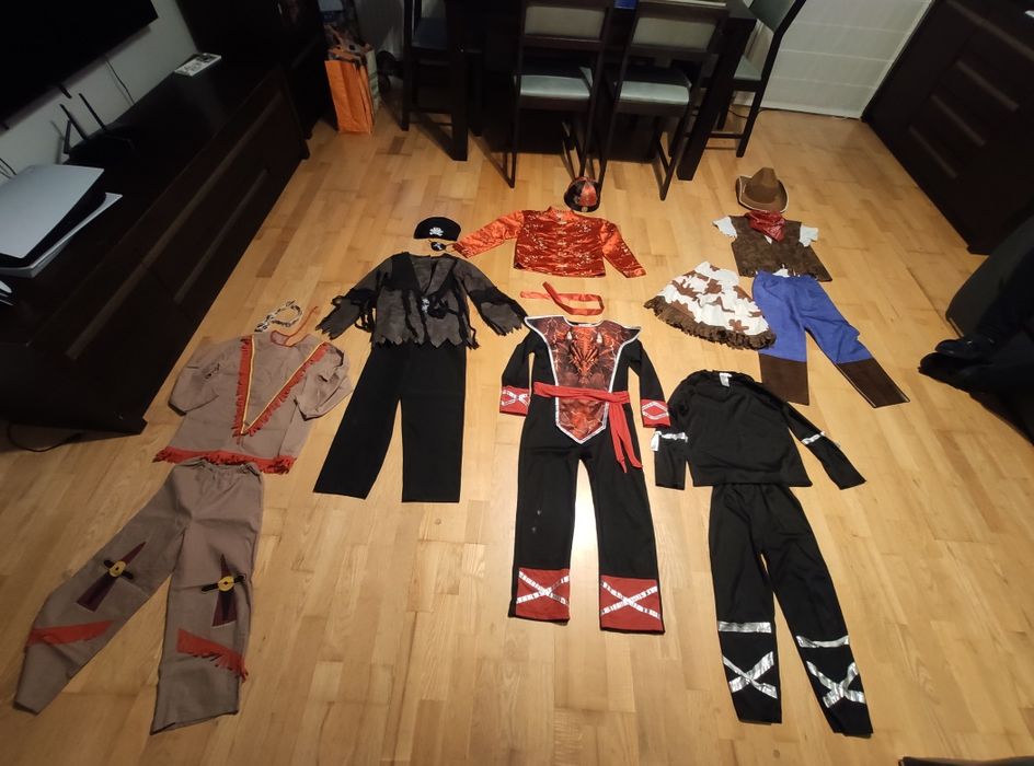 Stroje na bal karnawałowy Pirat, Indianin, Zorro