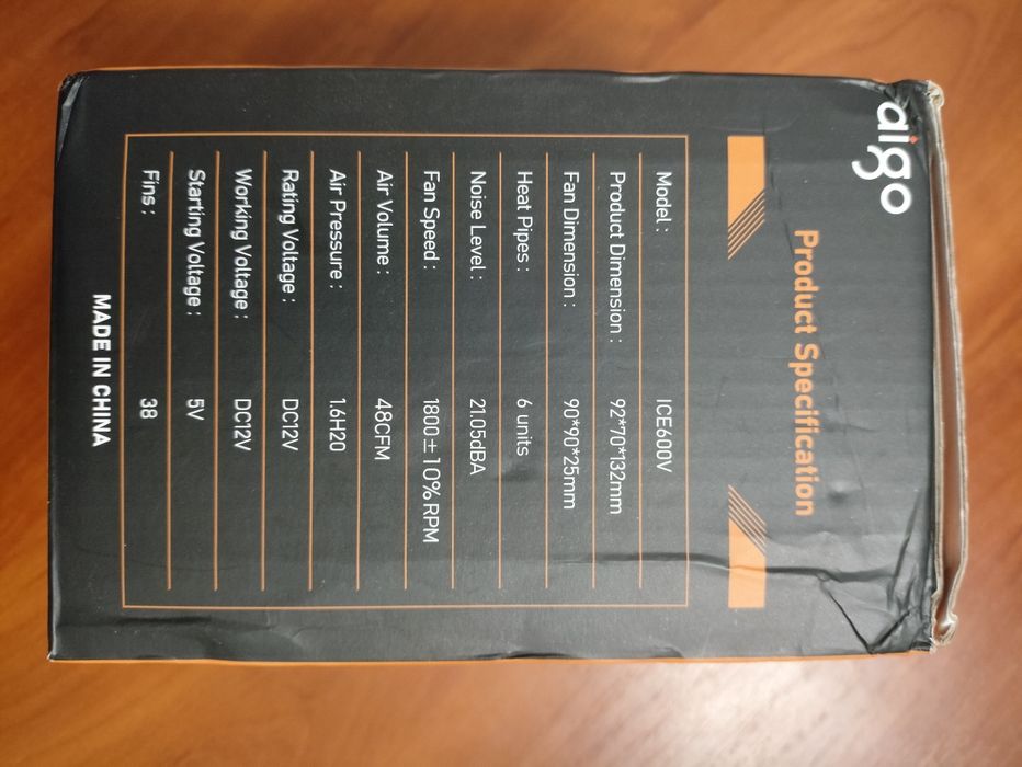 Новая башня Aigo ICE600V (6 трубок) для AM5 / LGA1700