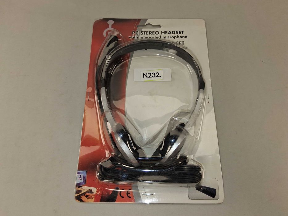 N232 Zestaw Słuchawkowy PC STEREO Z Mikrofonem Komputer 3.5mm
