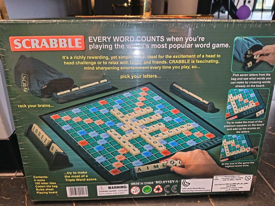 Gra oryginalna 'scrabble' po angielsku nowa